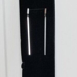 Silver Toned Dangling Pierced Earrings